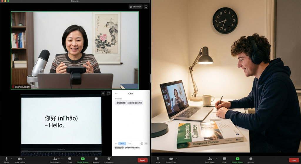Adult online Mandarin course lesson